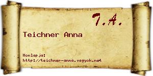 Teichner Anna névjegykártya